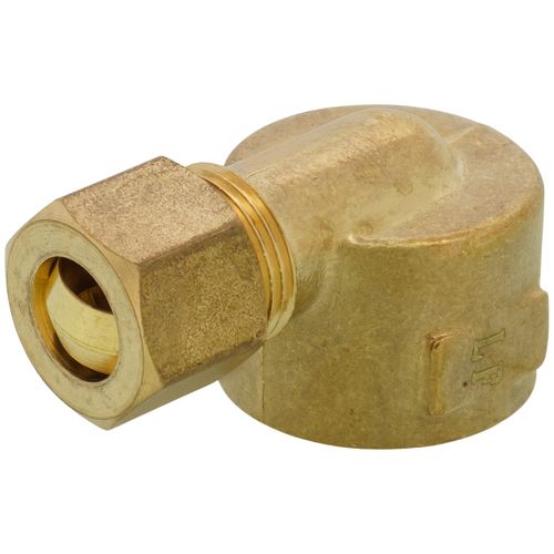 Main product image of (70-68) 3/8" OD x 1/2" FIP Brass Compression Elbow (Lead Free)