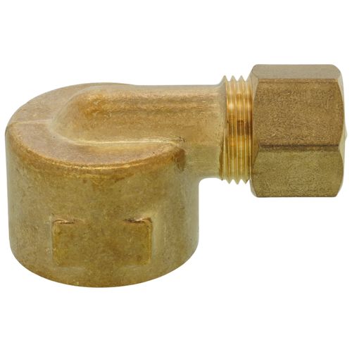 Main product image of (70-68) 3/8" OD x 1/2" FIP Brass Compression Elbow (Lead Free)