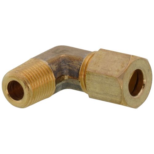 Main product image of (69-42) 1/4" OD x 1/8" MIP Brass Compression Elbow (Lead Free)