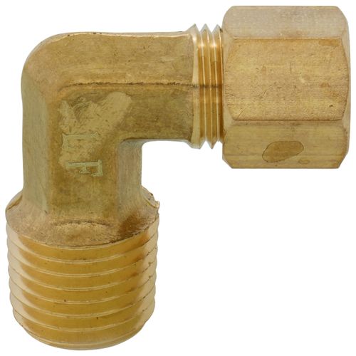 Main product image of (69-44) 1/4" OD x 1/4" MIP Brass Compression Elbow, Lead Free