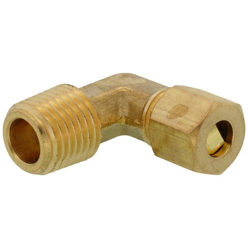 Main product image of (69-44) 1/4" OD x 1/4" MIP Brass Compression Elbow, Lead Free