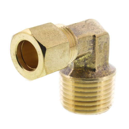 Main product image of (69-68) 3/8" OD x 1/2" MIP Brass Compression Elbow (Lead Free)