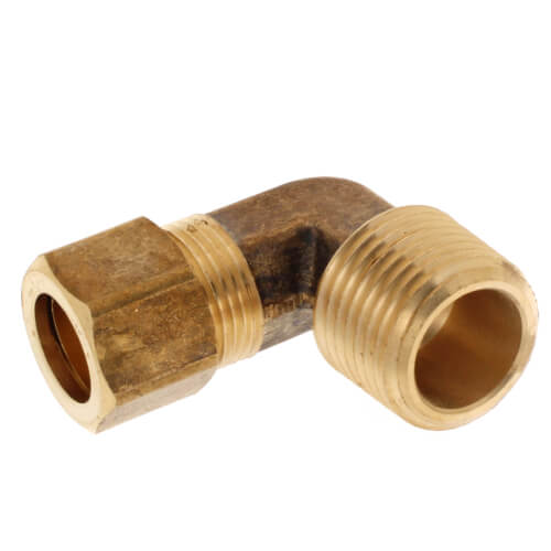 Main product image of (69-88) 1/2" OD x 1/2" MIP Brass Compression Elbow, Lead Free