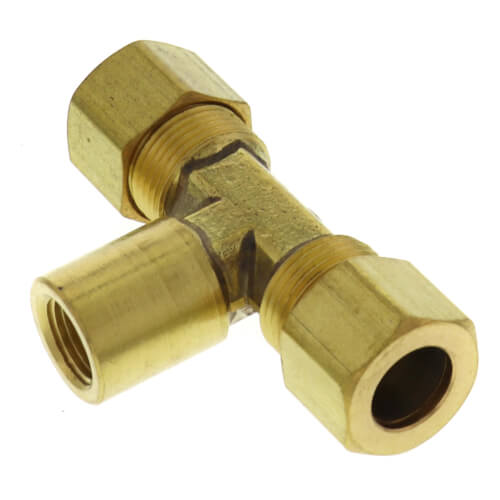 Main product image of (78-62) 3/8" OD x 1/8" FIP Brass Compression Branch Tee, Lead Free