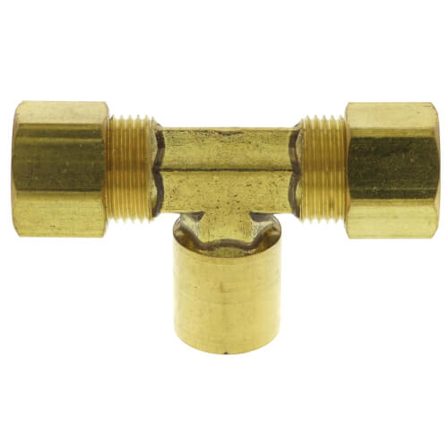 Main product image of (78-62) 3/8" OD x 1/8" FIP Brass Compression Branch Tee, Lead Free