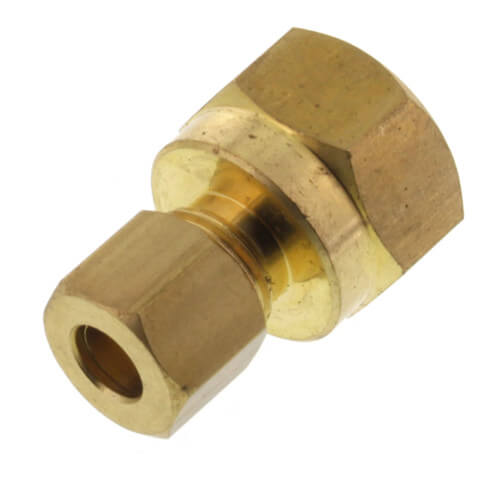 Main product image of (66-46) 1/4" OD x 3/8" FIP Brass Compression Connector, Lead Free