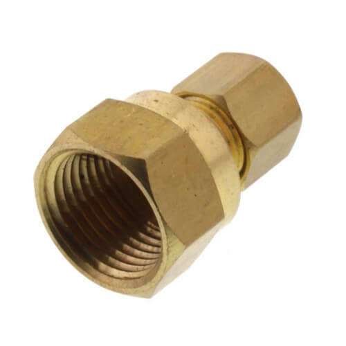 Main product image of (66-46) 1/4" OD x 3/8" FIP Brass Compression Connector, Lead Free