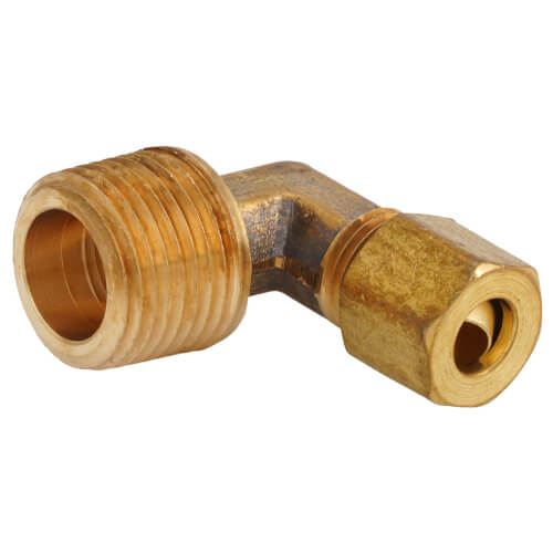 Main product image of (69-46) 1/4" OD x 3/8" MIP Brass Compression Elbow, Lead Free