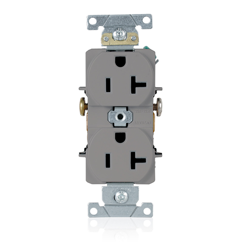 5342-GY - Leviton 5342-GY - 20A Duplex Receptacle/outlet, Self ...