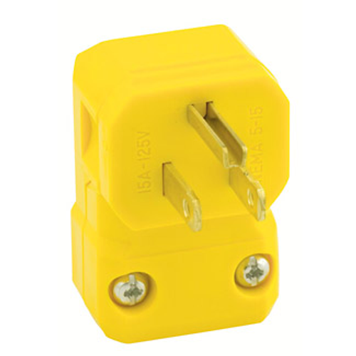 Main product image of 15A, 125V NEMA 5-15P, 2P, 3W, Plug, Straight Blade, Grounding, Python Angle (Yellow)