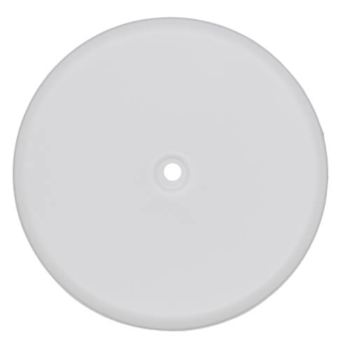 5-1/4" High Impact Plastic Cleanout Cover - Flat Design, White Finish