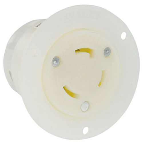 Main product image of 30A, 125V Flanged Outlet Locking Receptacle, Industrial Grade