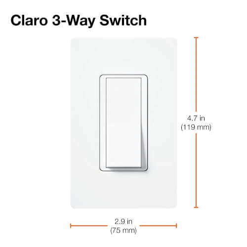 CA-3PSNL-WH - Lutron CA-3PSNL-WH - Claro On/Off Paddle Switch, With ...
