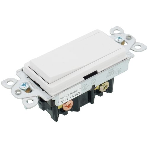 Main product image of Claro On/Off Paddle Switch, With Locator Light, 15A General Purpose, Single-Pole/3-Way, CA-3PSNL-WH, White