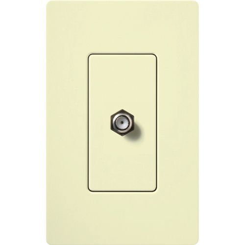 Main product image of Claro Coaxial Cable Jack, F-Style, 75 Ohm Cable, Fits Decorator-Style Wall Plates, Almond