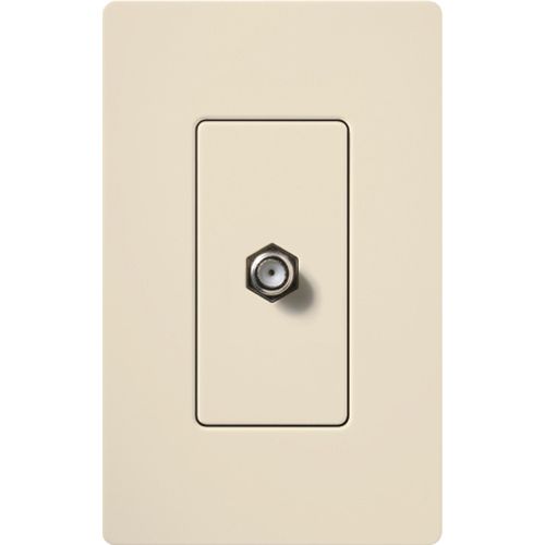Main product image of Claro Coaxial Cable Jack, F-Style, 75 Ohm Cable, Fits Decorator-Style Wall Plates, Light Almond
