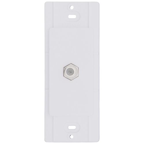Main product image of Claro Coaxial Cable Jack, F-Style, 75 Ohm Cable, Fits Decorator-Style Wall Plates, White
