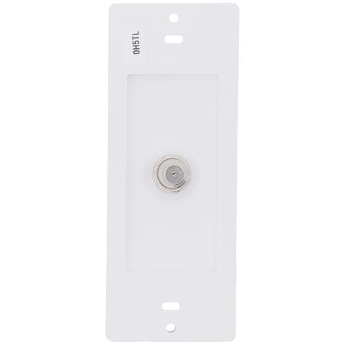 Main product image of Claro Coaxial Cable Jack, F-Style, 75 Ohm Cable, Fits Decorator-Style Wall Plates, White