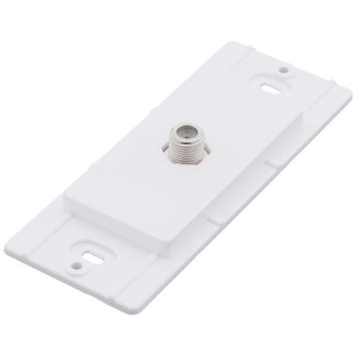 Main product image of Claro Coaxial Cable Jack, F-Style, 75 Ohm Cable, Fits Decorator-Style Wall Plates, White