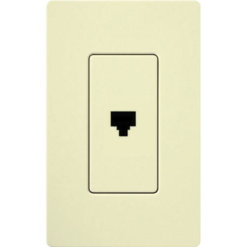 Main product image of Claro Telephone Jack, 6-conductor, RJ11, Fits Decorator-Style Wall Plates, CA-PJ-AL, Almond
