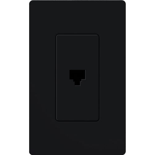 Main product image of Claro Telephone Jack, 6-conductor, RJ11, Fits Decorator-Style Wall Plates, CA-PJ-BL, Black