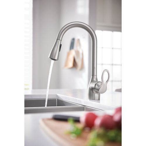 Main product image of Kleo One-Handle High Arc Pulldown Kitchen Faucet, CA87011SRS (Spot Resist Stainless)
