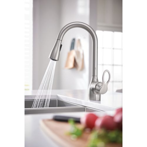 Main product image of Kleo One-Handle High Arc Pulldown Kitchen Faucet, CA87011SRS (Spot Resist Stainless)