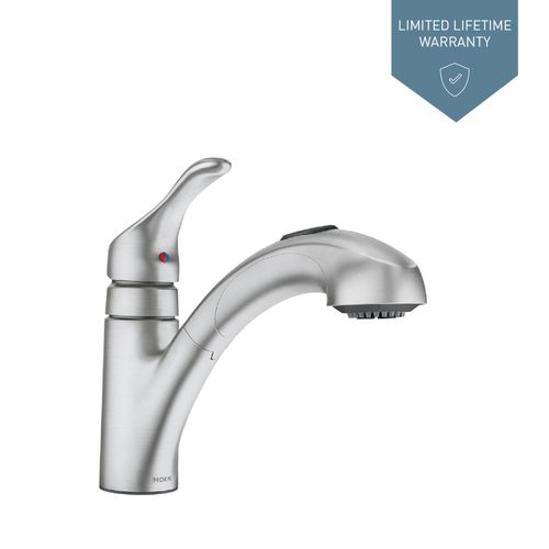 Main product image of Renzo 1 Handle Low Arc Pullout Kitchen Faucet, CA87316SRS (Spot Resist Stainless)