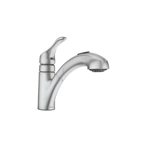 Main product image of Renzo 1 Handle Low Arc Pullout Kitchen Faucet, CA87316SRS (Spot Resist Stainless)