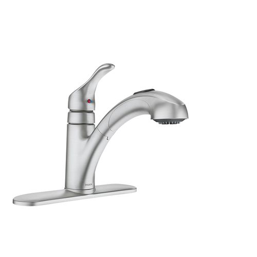 Main product image of Renzo 1 Handle Low Arc Pullout Kitchen Faucet, CA87316SRS (Spot Resist Stainless)