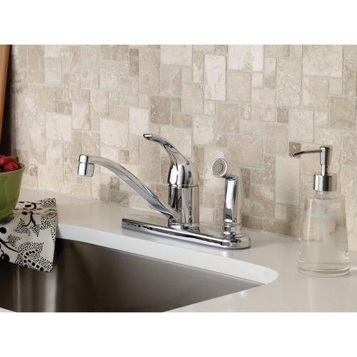 Main product image of Adler 1 Handle Low Arc Kitchen Faucet, CA87554C (Chrome)