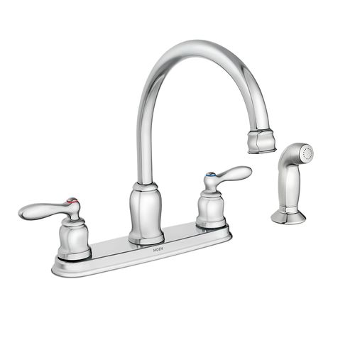 Main product image of Caldwell 2 Handle High Arc Kitchen Faucet, CA87888 (Chrome)