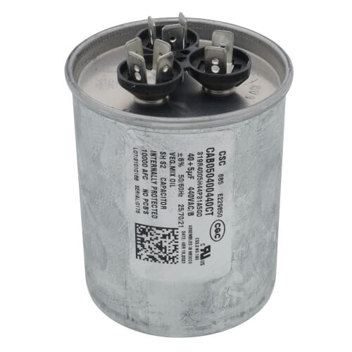 Main product image of 440V Dual Round Capacitor (40/5 MFD), CAB050400440CT