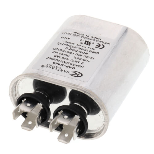 Main product image of 3 MFD Oval Run Capacitor (370/440V)
