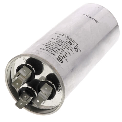 Main product image of 40/10 MFD Round Dual Motor Run Capacitor (370/440V)