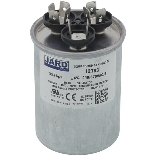 Main product image of 5/35 MFD 440V Dual Round Run Capacitor, CAP050350440RSP