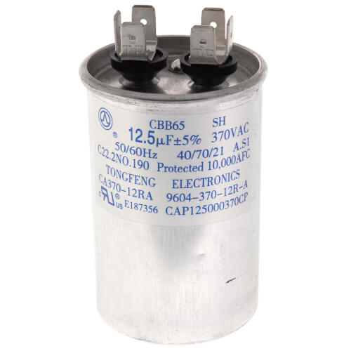 Main product image of 12.5 MFD 370V Round Run Capacitor, CAP125000370RPP