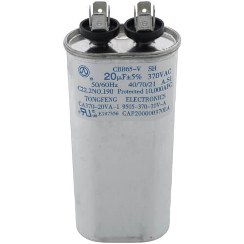 Main product image of Capacitor 20mfd/370v/oval, CAP200000370VAP