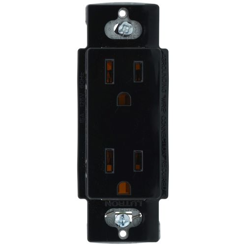 Main product image of Claro 15a Duplex Receptacle (Black)