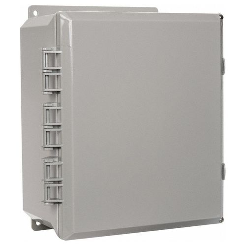 Main product image of 12" x 10" x 6" Circuit Safe Polycarbonate NEMA Enclosure w/ External-hinge Opaque Cover , NJ12106