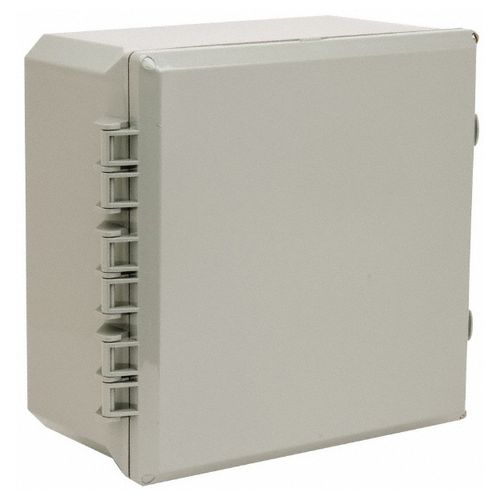 Main product image of 12" x 12" x 6" Circuit Safe Polycarbonate NEMA Enclosure w/ External-hinge Opaque Cover , NJ12126