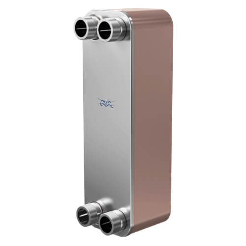 Main product image of CB110-38H, Domestic Heating 900k BTU Brazed Plate Heat Exchanger, AISI 316L, Stainless Steel (38 Plates)