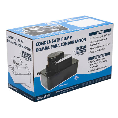 Main product image of Medium Condensate Pump w/o Safety Switch, 17 Ft Shutoff (1/50 HP, 115V)
