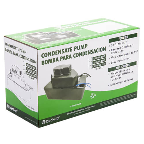Main product image of Medium Condensate Pump w/ Safety Switch, 20 Ft Shutoff (1/30 HP, 115V)