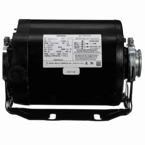 Main product image of 5-5/8" Split Phase Resilient Base Sleeve Bearing Motor w/ Open Drip Proof (115/230V, 1725 RPM, 1/2 HP)