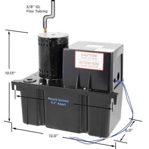 Main product image of Large High Temp Condensate Pump, 20 Ft Shutoff (1/30 HP, 230V)