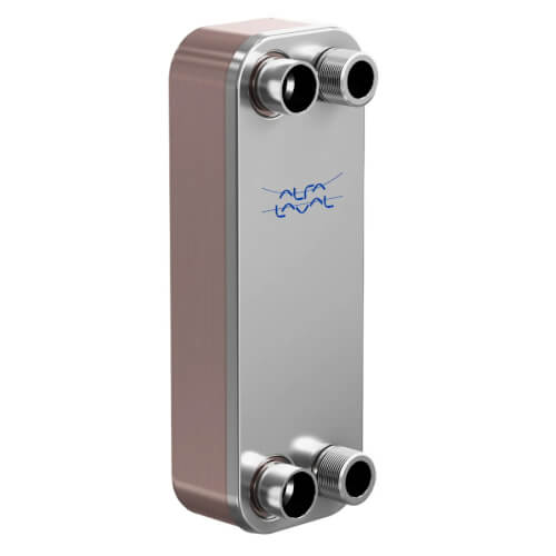 Main product image of CB30-34L, Domestic Heating 200k BTU Brazed Plate Heat Exchanger, AISI 316L, Stainless Steel (34 Plates)