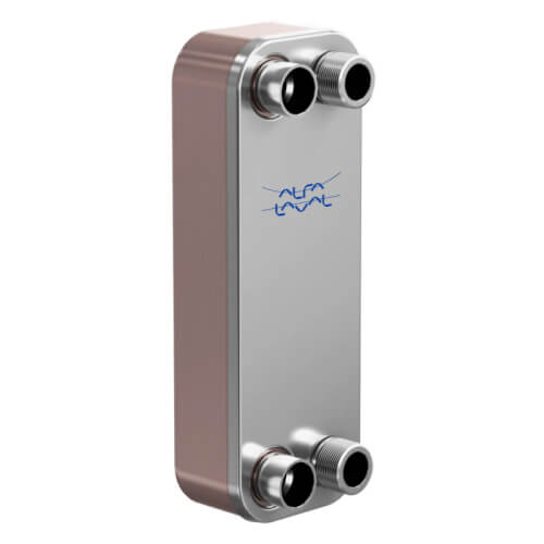 Main product image of CB30-50H, Domestic Heating 650k BTU Brazed Plate Heat Exchanger, AISI 316L, Stainless Steel (50 Plates)