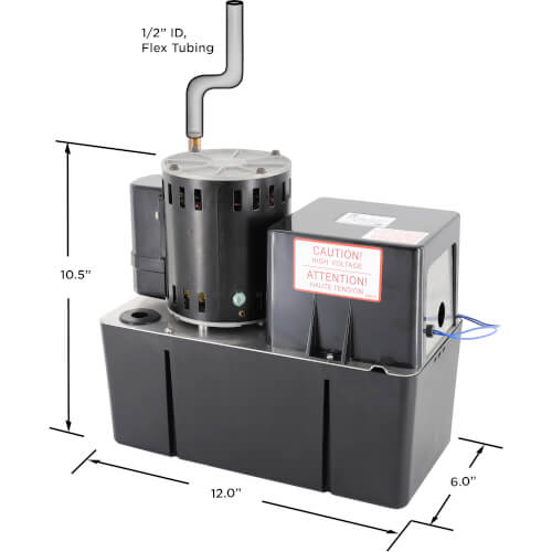 Main product image of Heavy Duty High Temp Industrial Condensate Pump, 50 Ft Shutoff (1/5 HP, 115V)