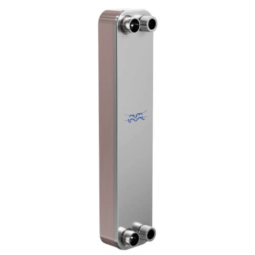 Main product image of CB60-40H, Domestic Heating 400k BTU Brazed Plate Heat Exchanger, AISI 316L, Stainless Steel (40 Plates)